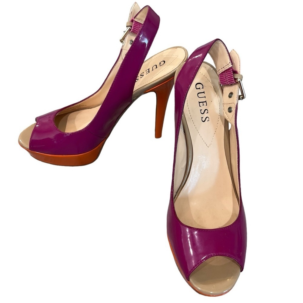 EUC! Guess ColorBlock Heels, Size 6.5 - Picture 3 of 5